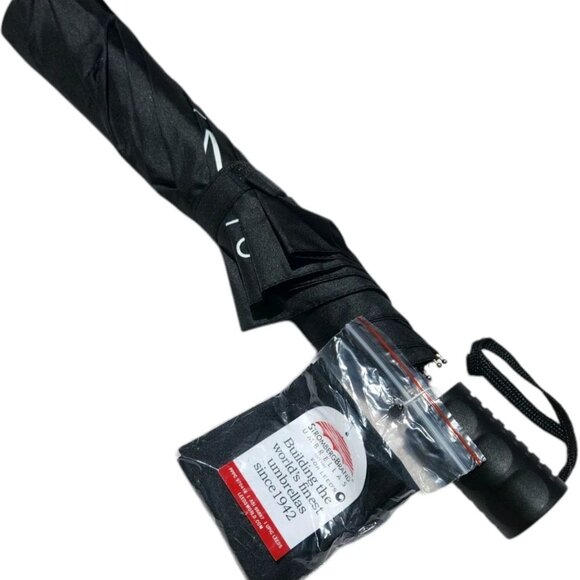 Stromberg Black Compact Umbrella With Subtle Medical Logo, New Old Stock W Tags - Picture 3 of 8